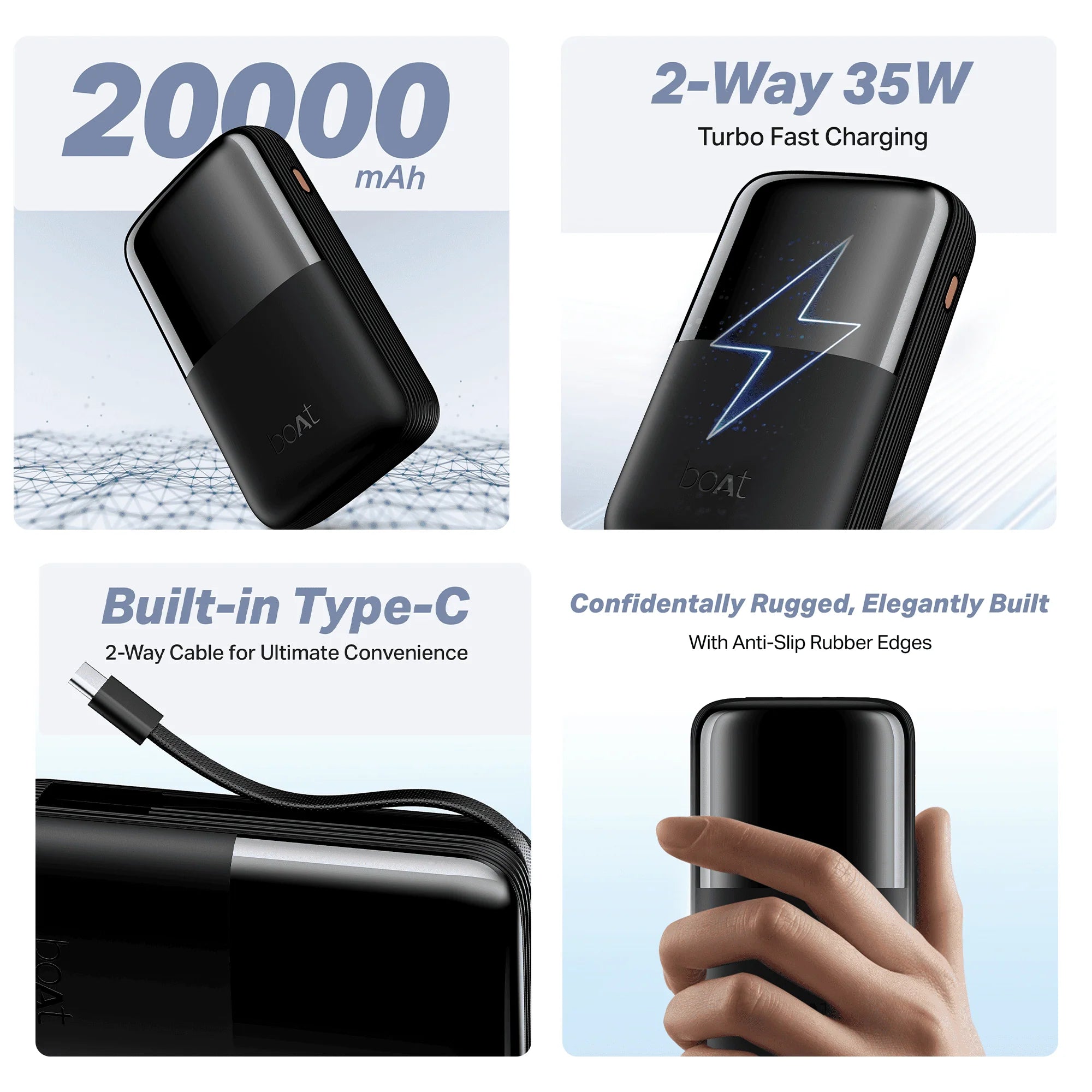 boAt Energyshroom PB400 Turbo X 20000mAh Power Bank