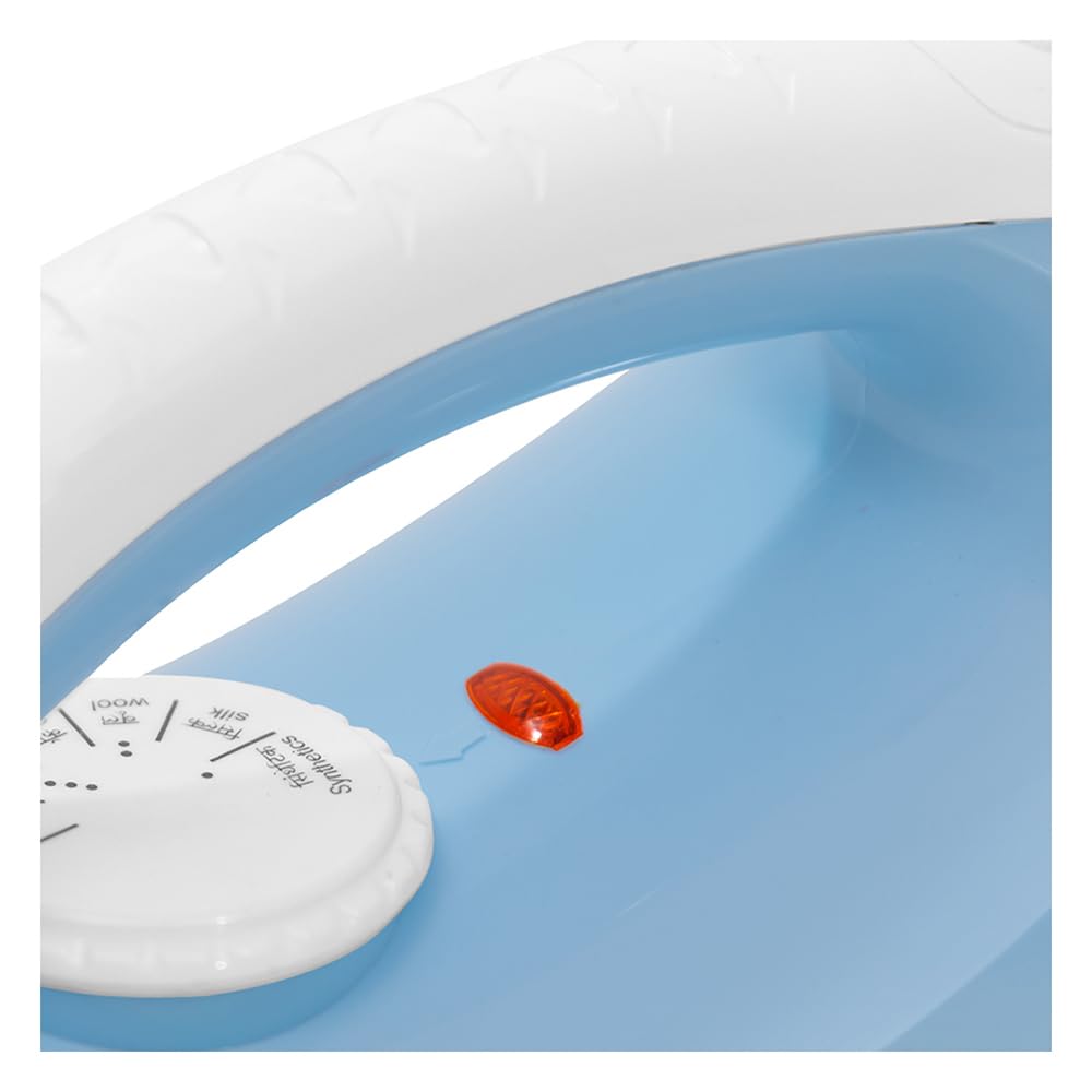 BPL 1100 Watts Dry Iron Heating Up Led Indicator Adjustable Temperature Control Dual Coated Sole Plate Flexible 360 Degree Swivel Cord ISI certified