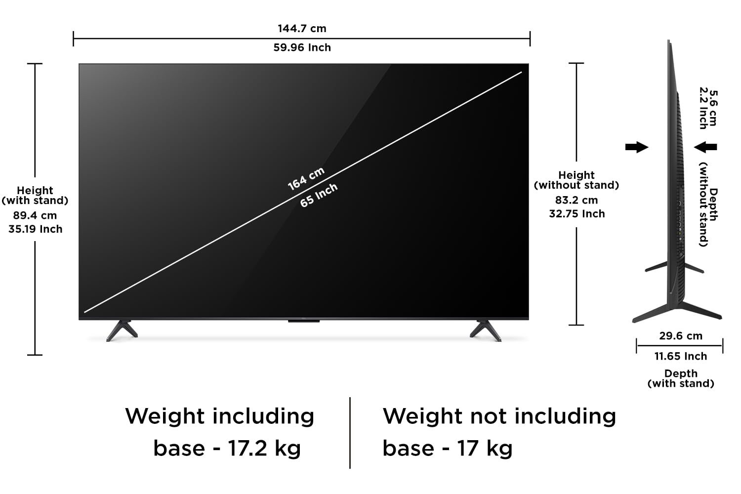 TCL 164 cm
