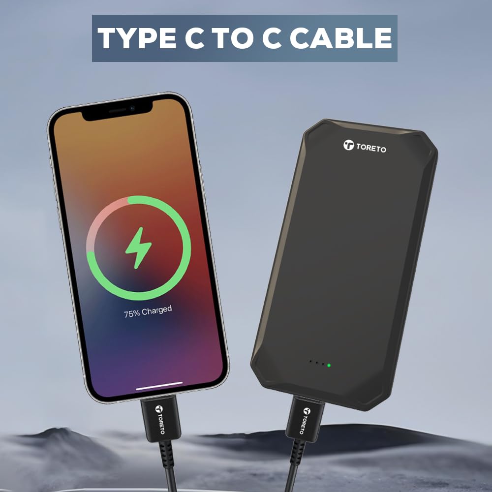 Black Toreto POWER EDGE+ Powerbank