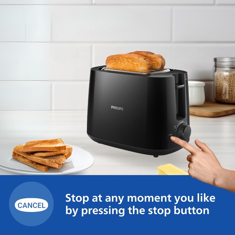 Black Philips HD2582/00 Pop Up Toaster