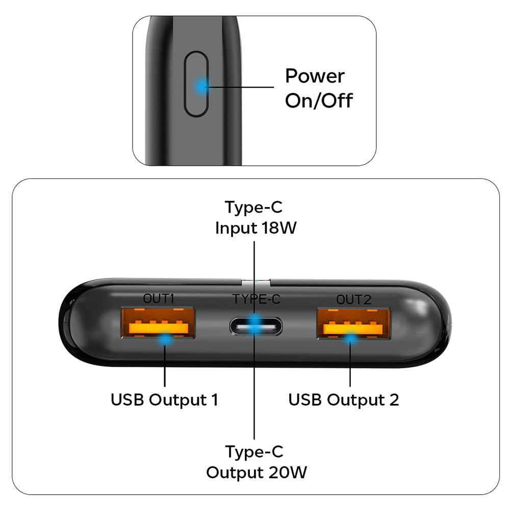 93 TOR POWERBANK 10000MAH ROCK MINI-22.5