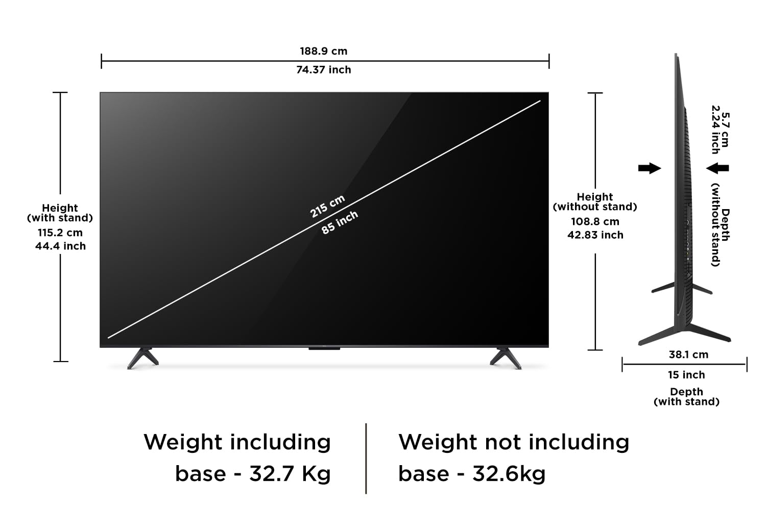 TCL 215 cm