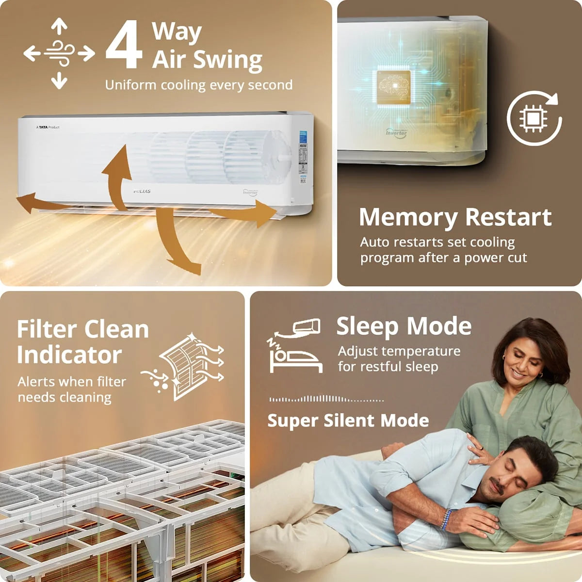 Voltas 2 Ton 3 Star Inverter Split AC – Venus Luxe