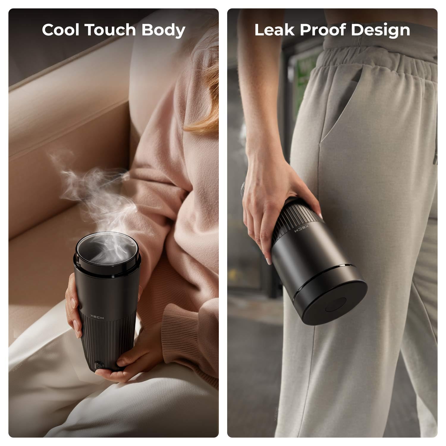 XECH Electric Kettle 700ml | Mini Travel Kettles with Rapid Boil, Cool-Touch ABS Body, 500W Tea Boiler, Coffee & Instant Meals | Compact Hot Water Kettle (Hydroboil PRO)