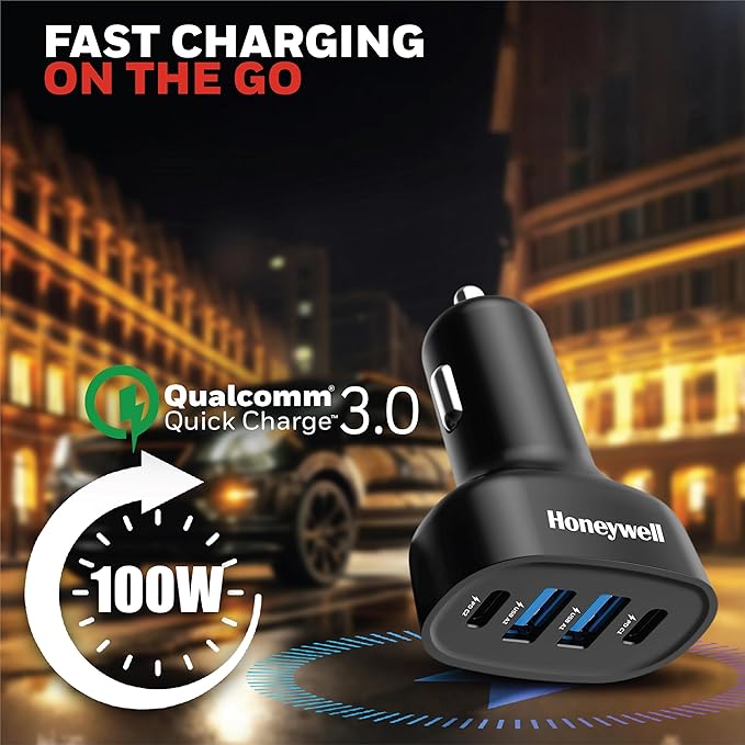 HC000065/CHG/CLA/BLK/PD/100W Honeywell Car Charger
