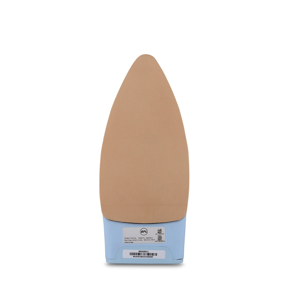 BPL BDIS0011 Dry Iron – 750W, Blue & White, Non-Stick Soleplate