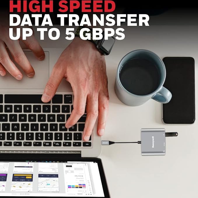 HC000009/ADP/SLV Honeywell High-Speed 3-in-1 Type C to HDMI Adapter