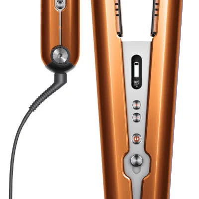 Dyson Corrale™ Straightener | 30 min cord-free | Universal voltage | Travel-friendly | Smooth & shiny hair | 50% less heat damage | Intelligent control | Flexing copper plates | Airplane mode | For all hair types | 2-year warranty.