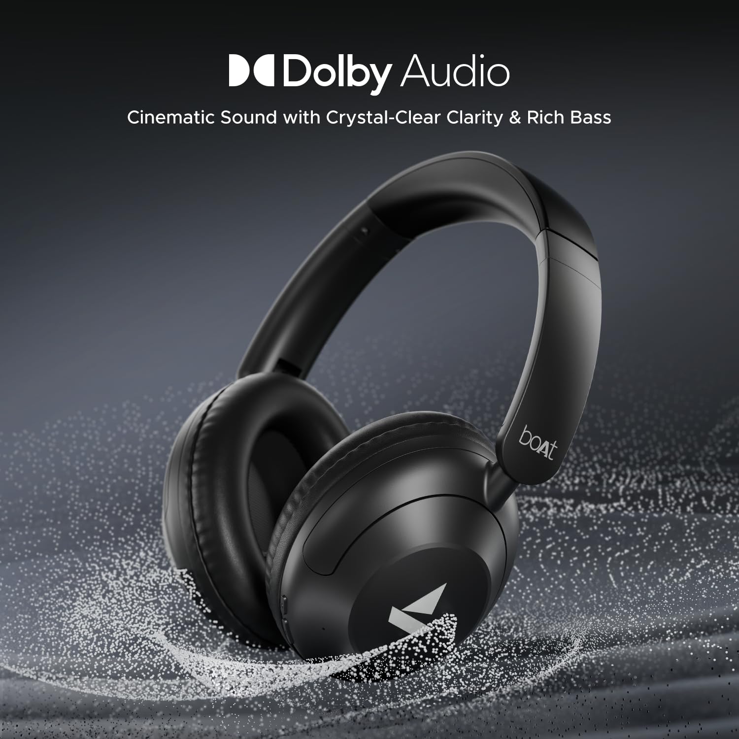 boAt New Launch Rockerz 650 Pro, Touch/Swipe Controls, Dolby Audio, 80Hrs Battery, 2Mics ENx, Fast Charge, App Support, Dual Pair, Bluetooth Over Ear Headphones with Mic