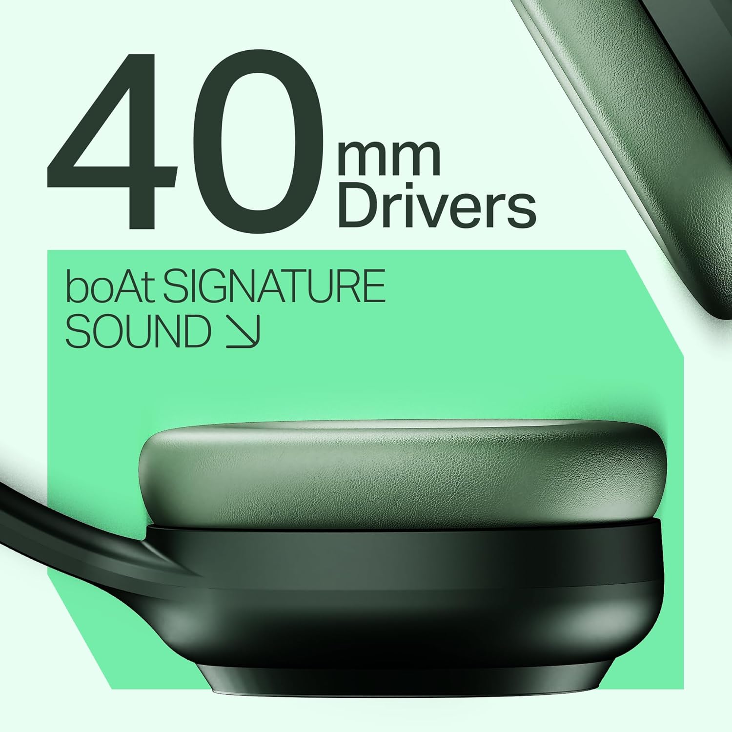 boAt Rockerz 421 (2025 Launch), 40Hrs Battery, Low Latency(40ms), 40mm Drivers, ENx Technology, Integrated Controls, v5.4 Bluetooth Headphones, Wireless Headphone with Mic