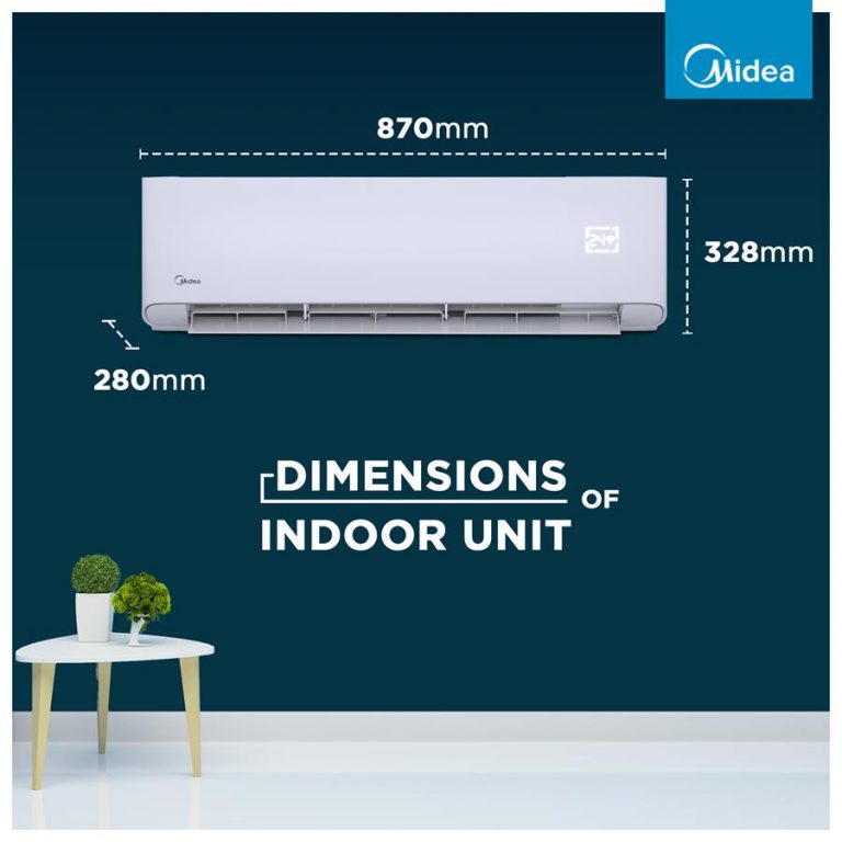 Midea 12K SANTIS PRO-X RYL Wi-Fi INVERTER R32 SPLIT AC_MAI12SP5R35W0 1 Ton