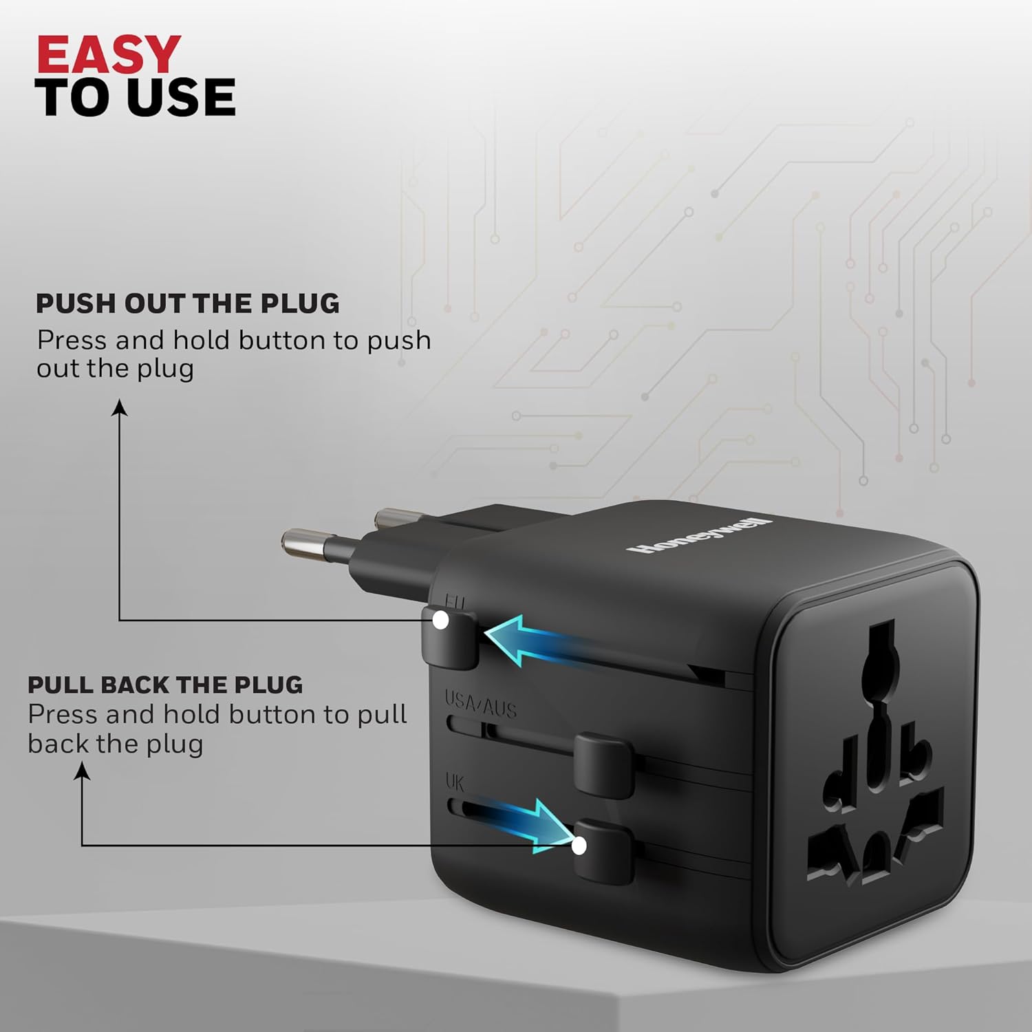 #Color_Black Honeywell World Travel Adapter