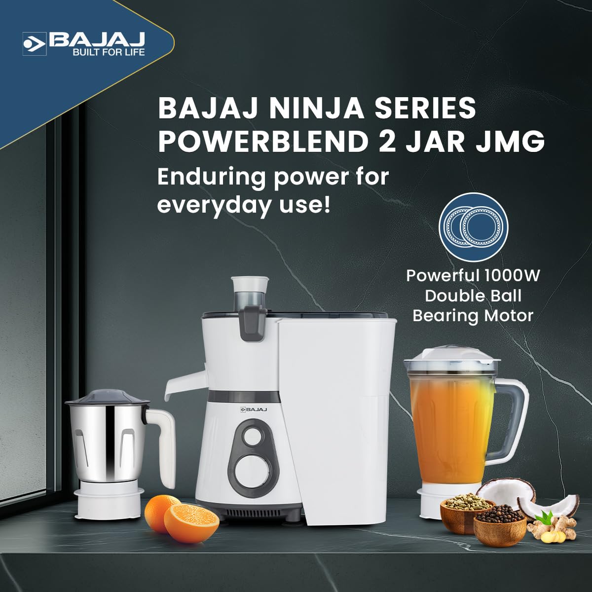 Bajaj Ninja Series PowerBlend 1000W Juicer Mixer Grinder