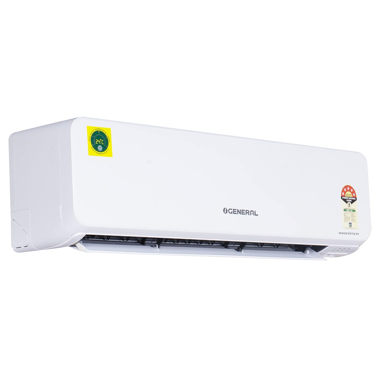 O'General 1 Ton 5-Star Inverter AC Efficient & Tropical - starin white with copper condenser.