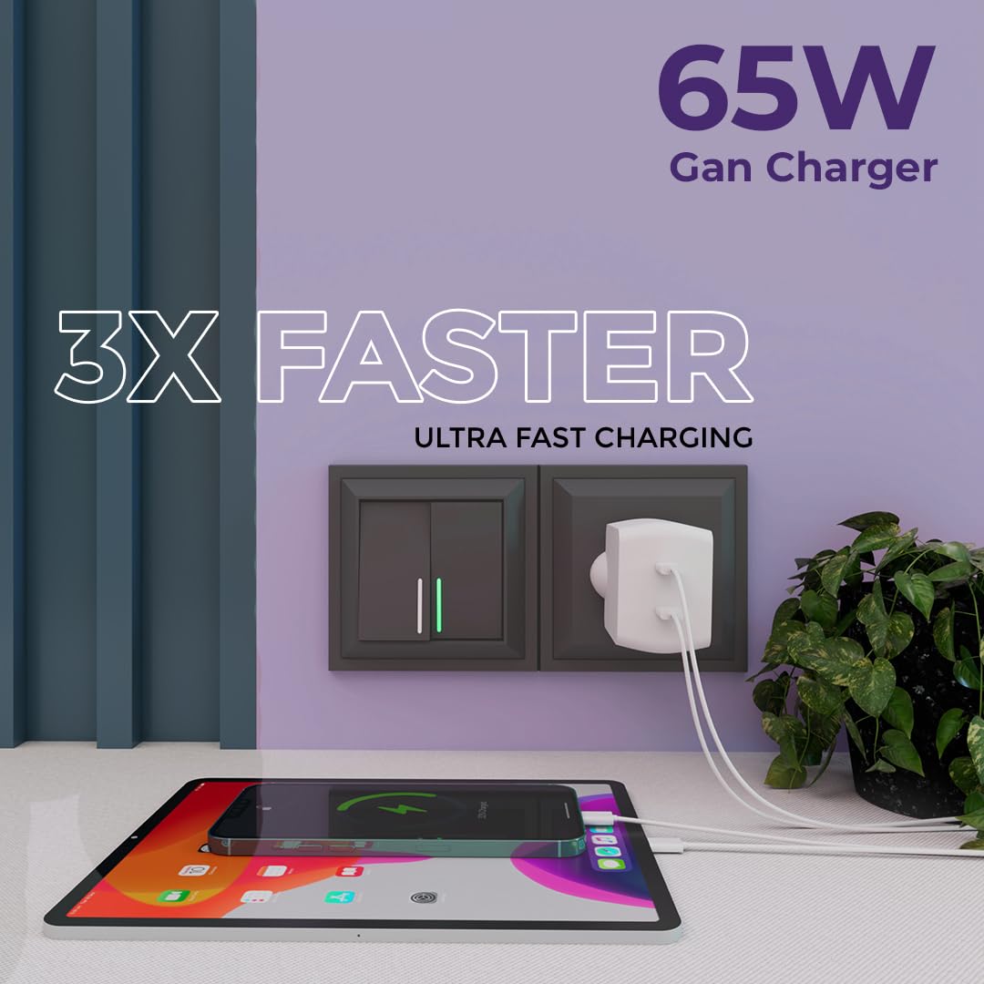 LAPCARE CHARGER THUMBY 65W GAN-LWC-688