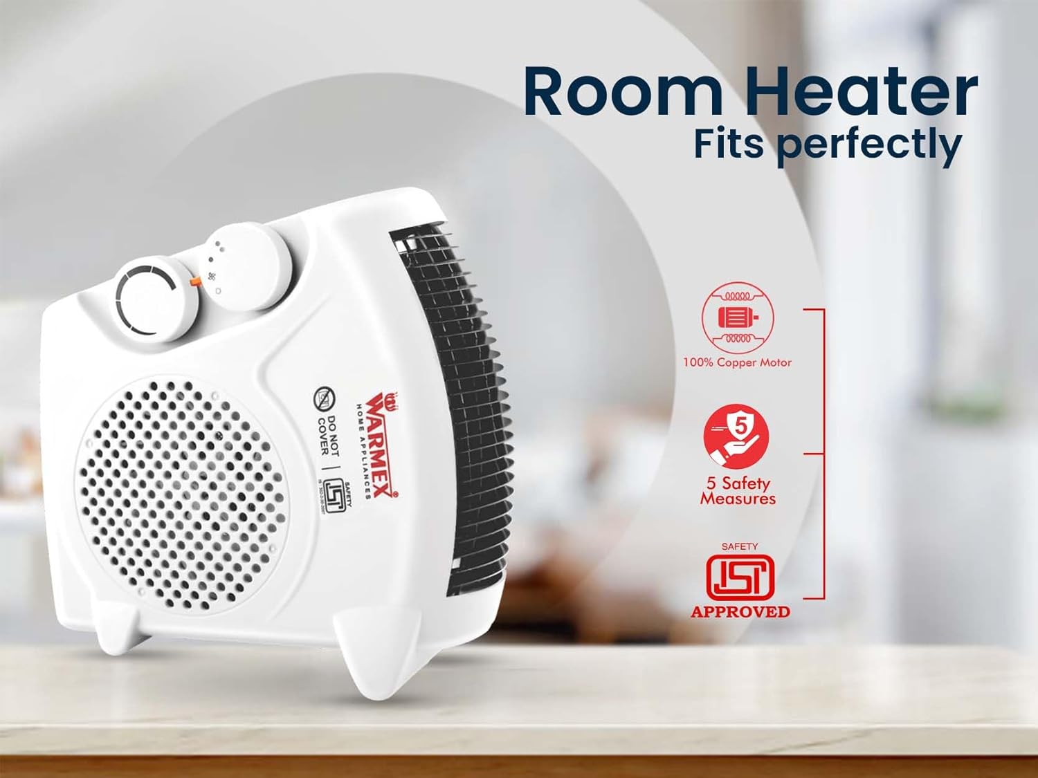 #Color_White Warmex Electric Portable Fan Room Heater