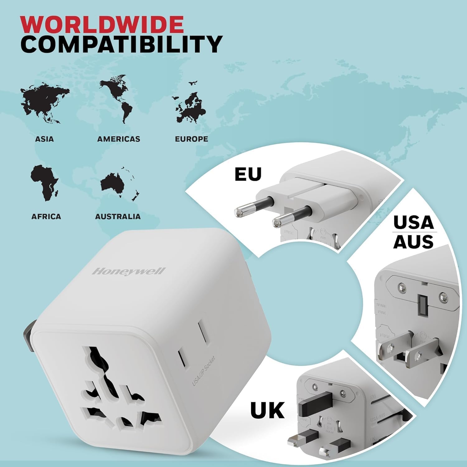 #Color_White Honeywell World Travel Adapter