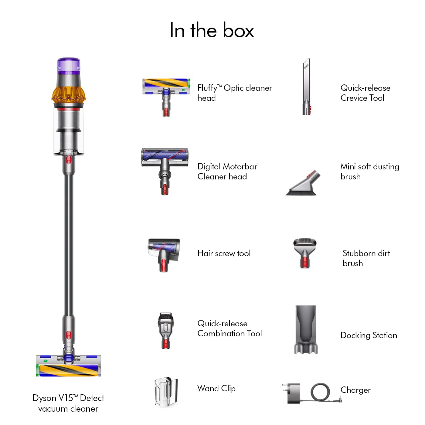 #Dyson V15 Cordless Vacuum Cleaner with 240AW Suction, Smart LCD Display, and 60-Minute Runtime