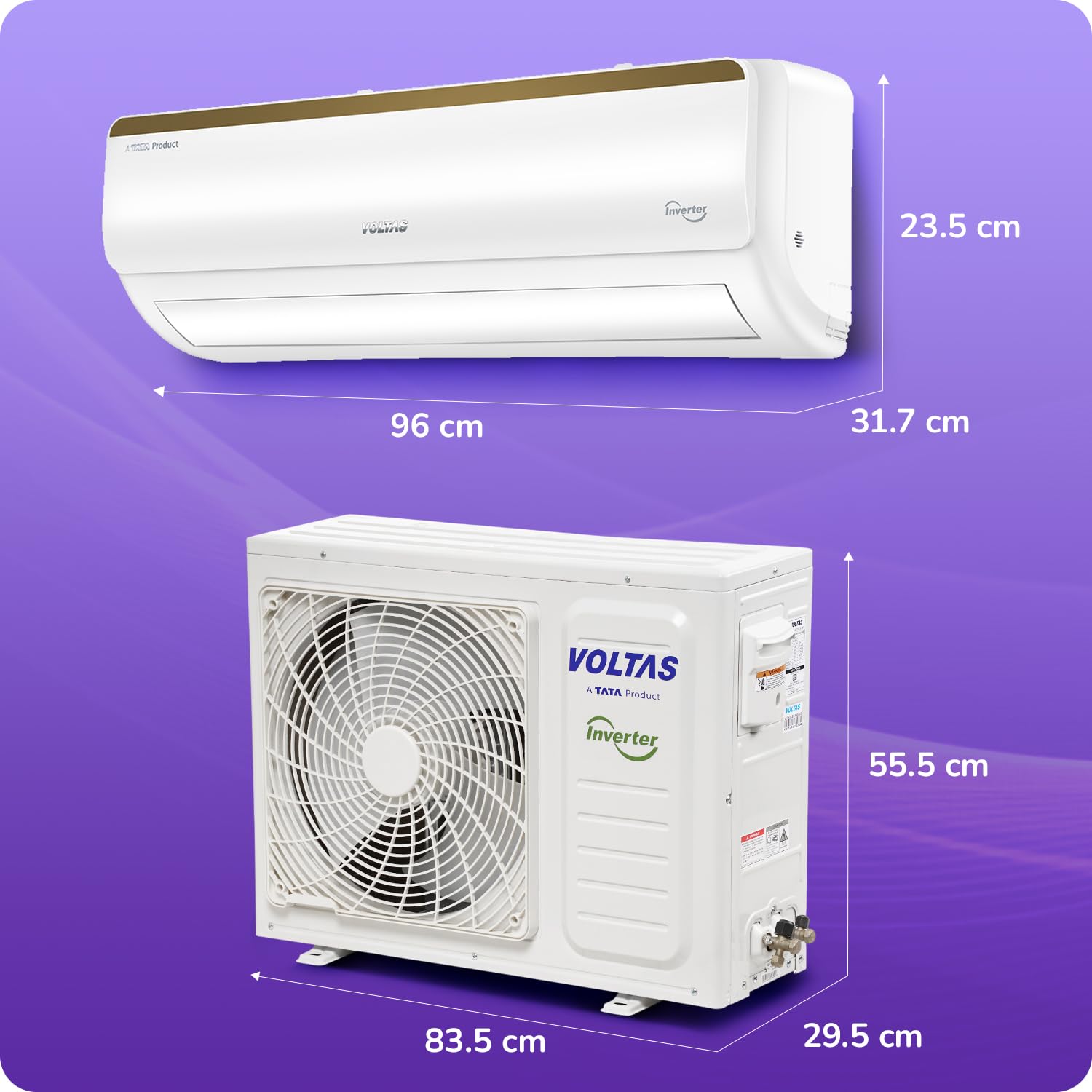#Voltas 1.5 Ton 5 Star Inverter Split AC Vertis Smart Elite