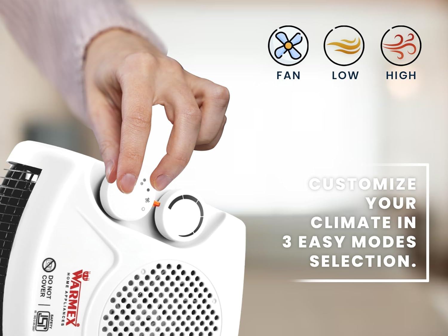 #Color_White Warmex Electric Portable Fan Room Heater