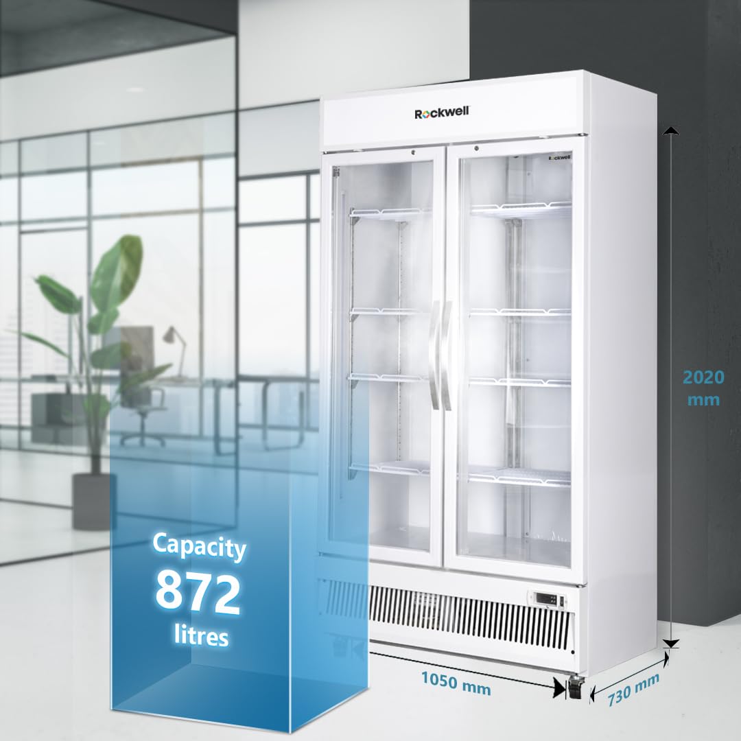 #Rockwell RVC1100C Double Door Visi Cooler