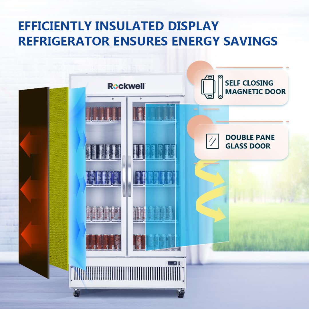 #Rockwell RVC1100C Double Door Visi Cooler