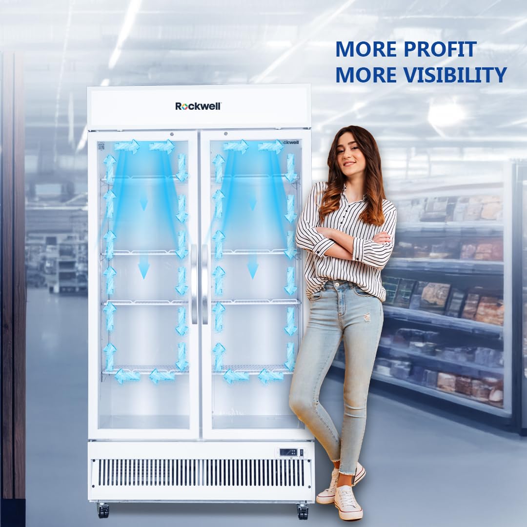 #Rockwell RVC1100C Double Door Visi Cooler