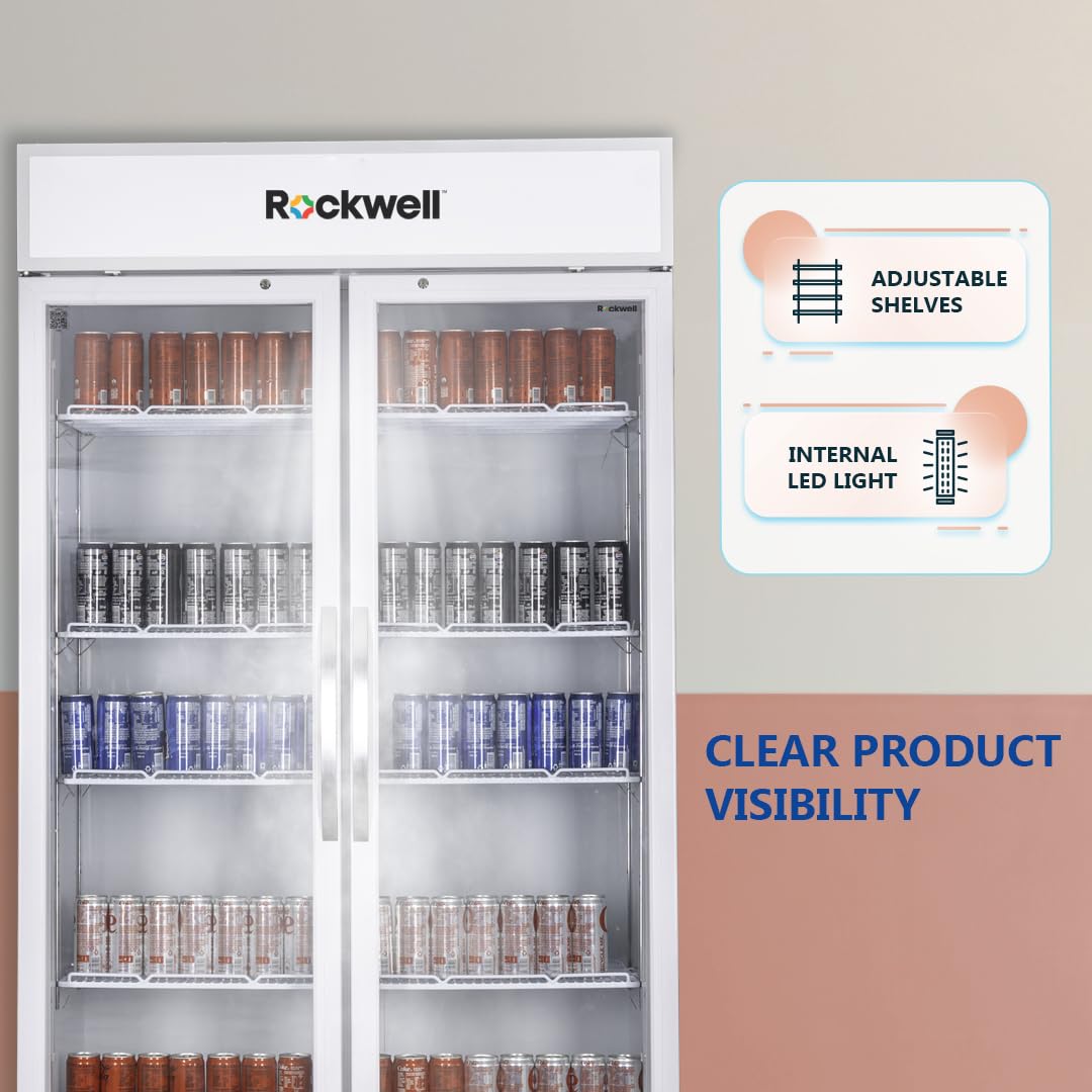 #Rockwell RVC1100C Double Door Visi Cooler
