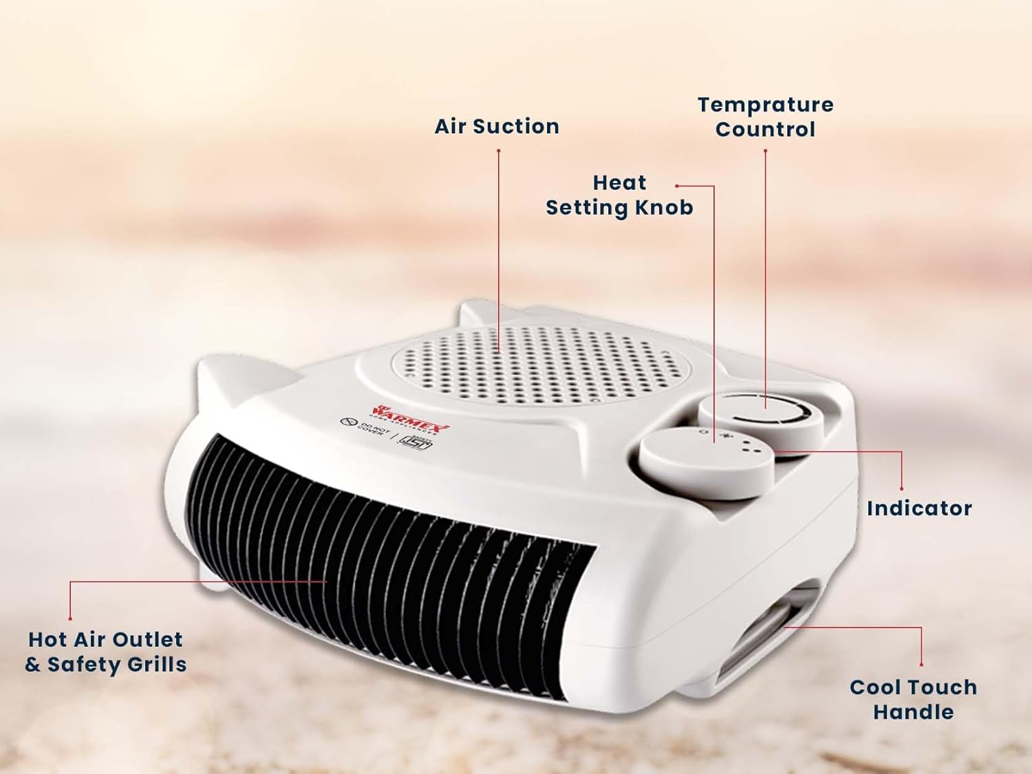 #Color_White Warmex Electric Portable Fan Room Heater