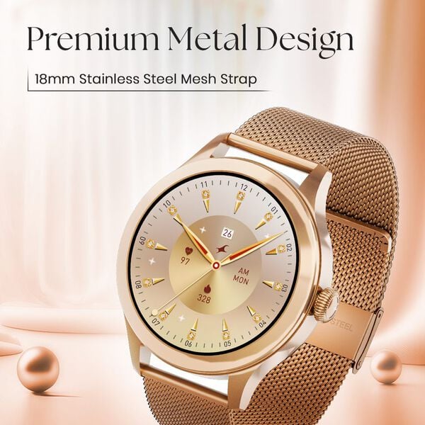 #Rose Gold Fastrack Noir Pro Smartwatch