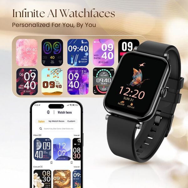 #Rose Gold Metal Fastrack Noir Charm Smartwatch