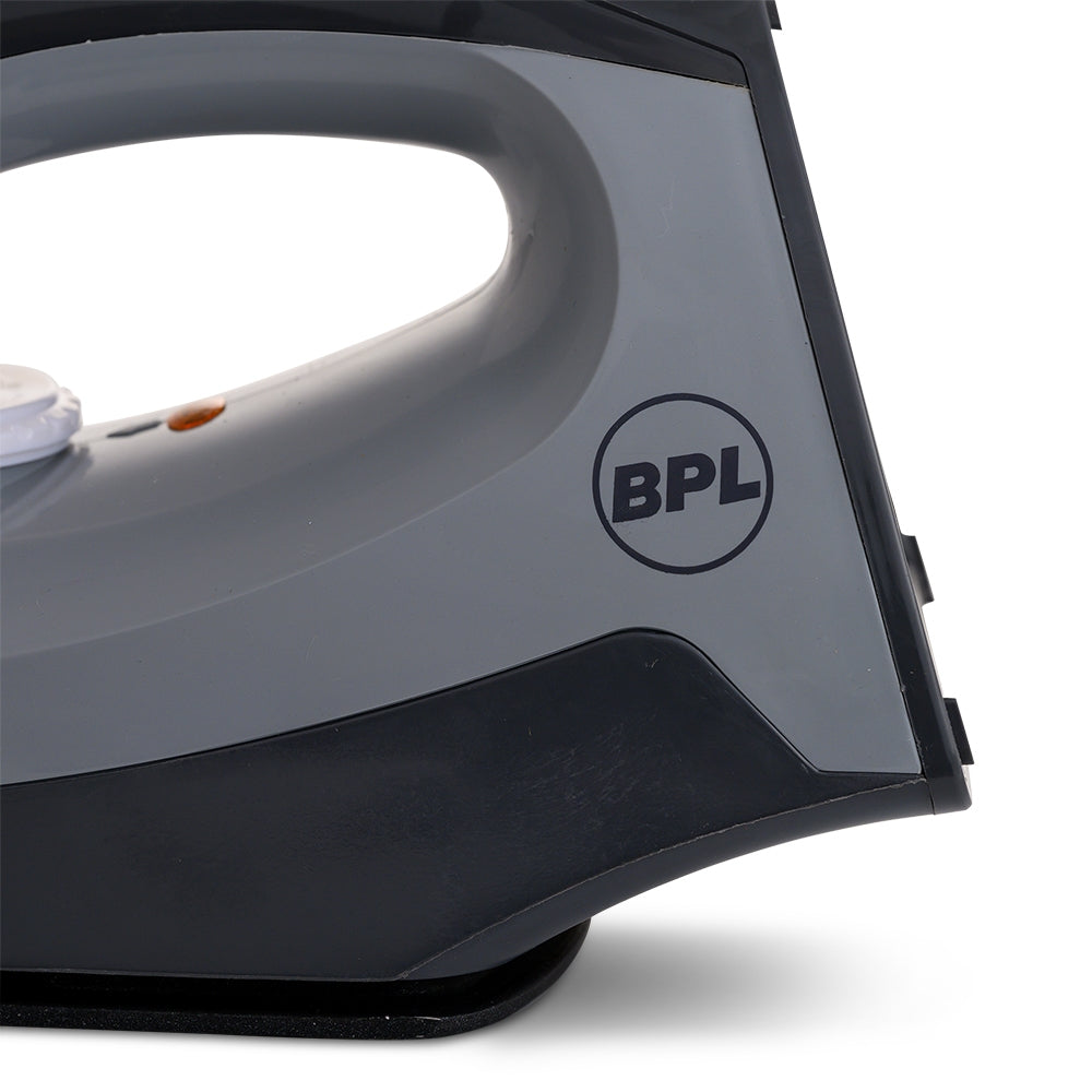 BPL BDIP11011 Dry Iron – 1000W, Grey, Non-Stick Soleplate