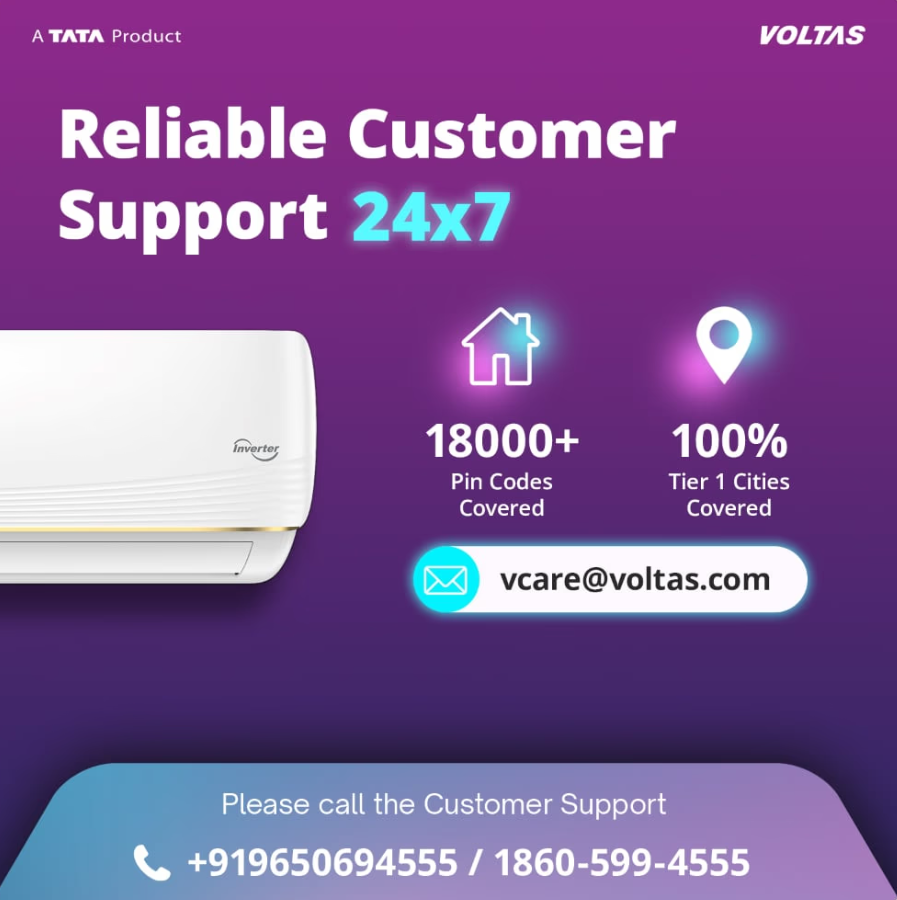 Voltas AC 1.5 Ton 3 Star Inverter Split β Vertis AI (Zest Gold)