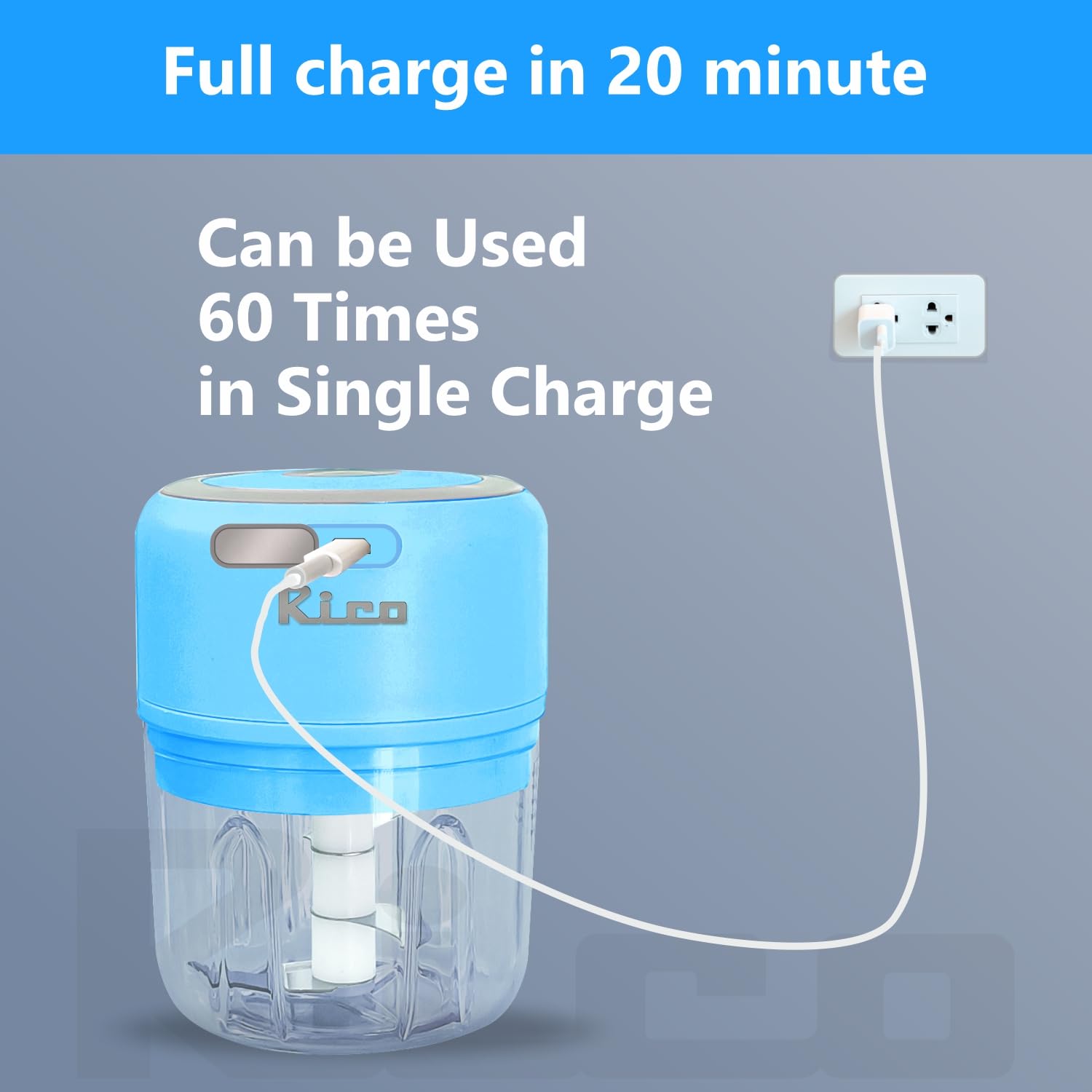 Rico Rechargeable Electric Mini Chopper