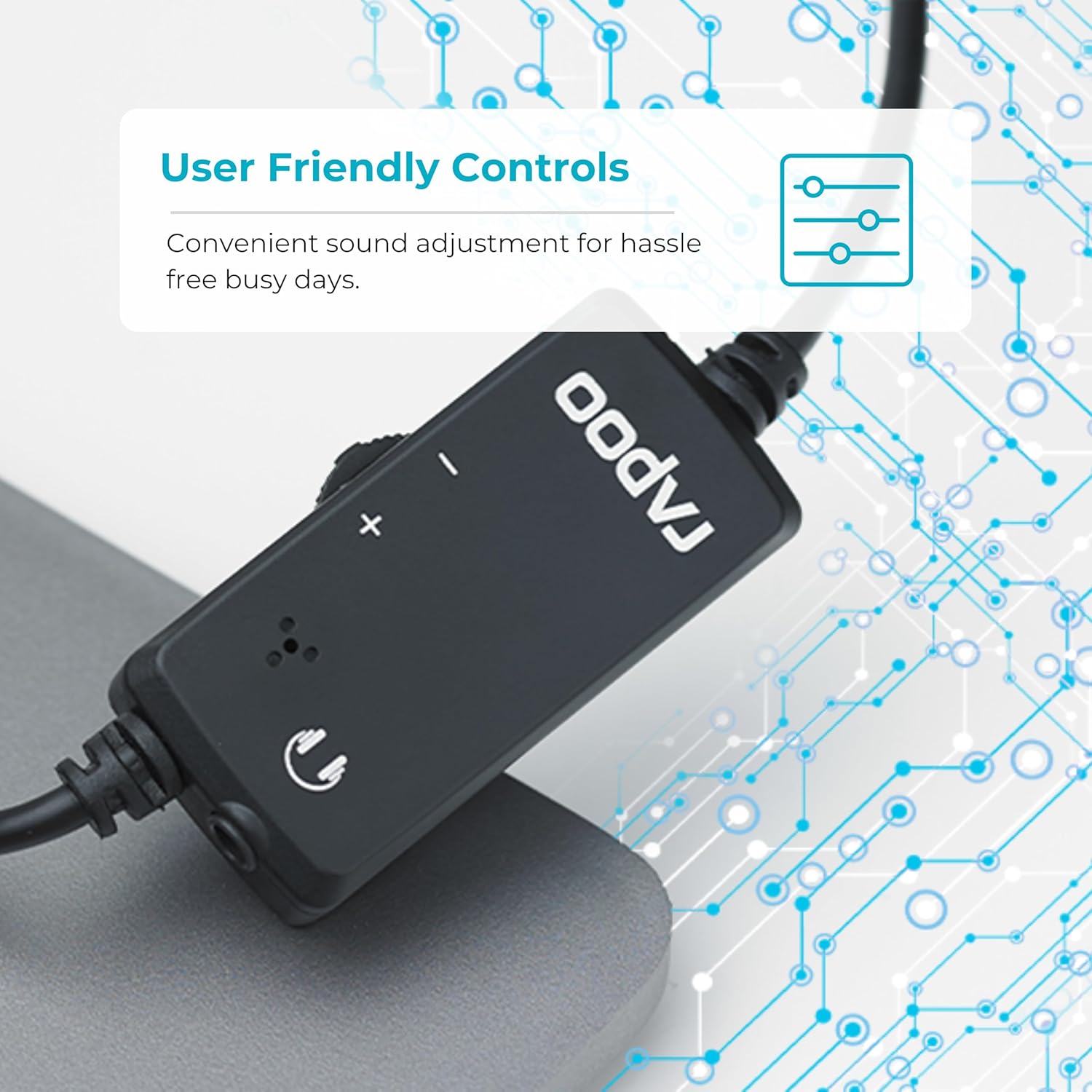 Rapoo H120 USB Wired Stereo Headset with Noise-Reduction Microphone, On-Ear Design, Inline Controls