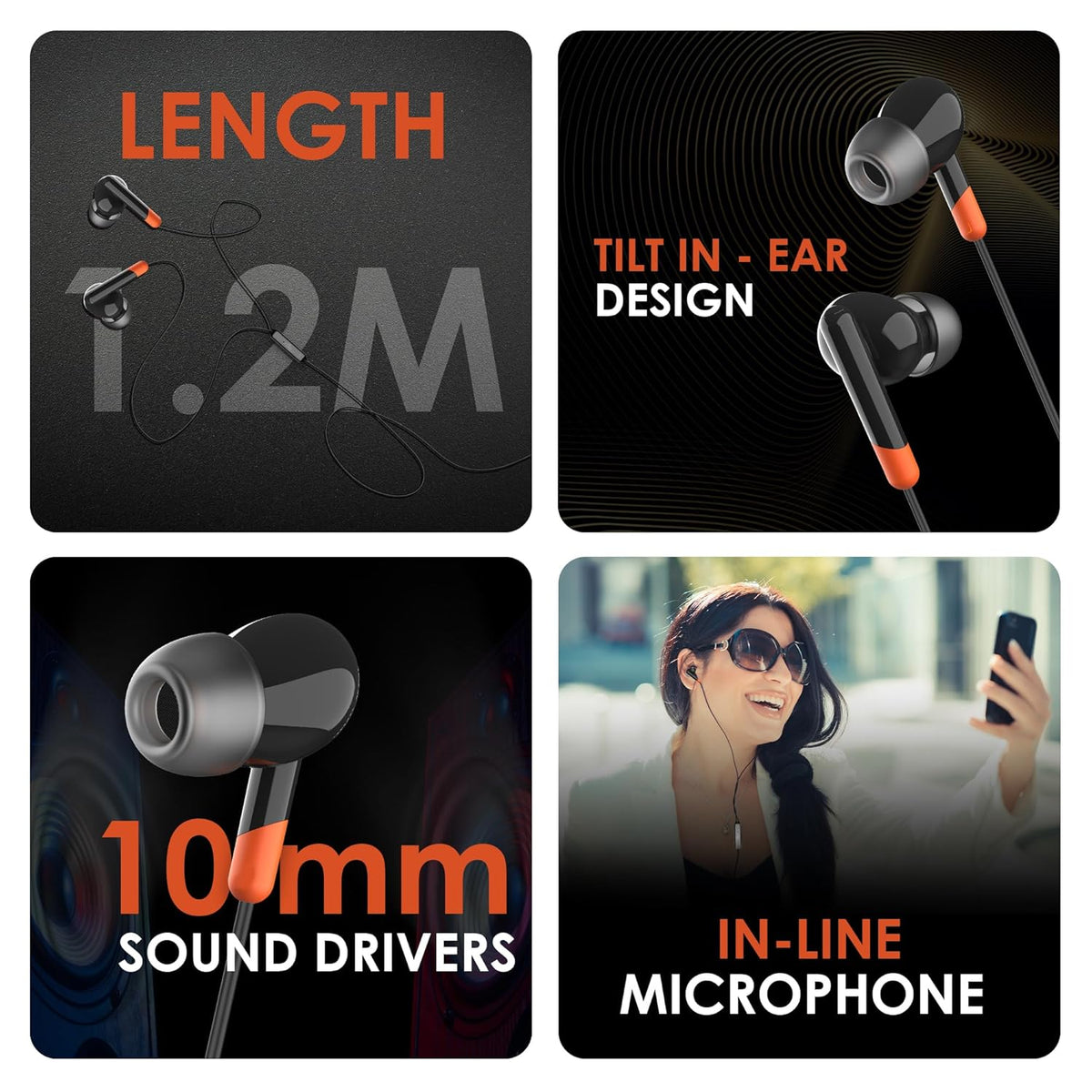 itel IEP-12 Wired Earphones with 10mm Drivers Vijay Telecom
