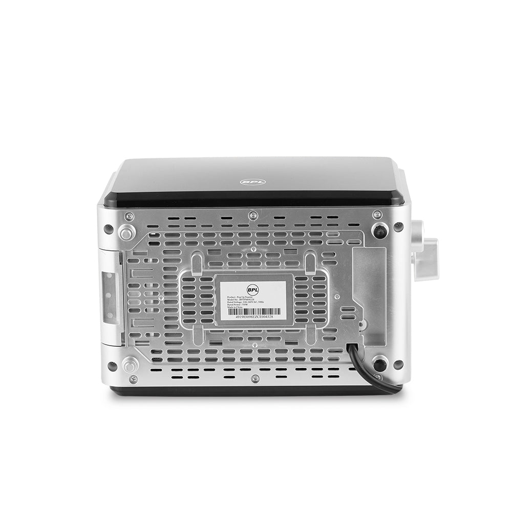 BPL MX 750W Pop-up Toaster – Model BPTPM0022S, Black & SilverProduct Description