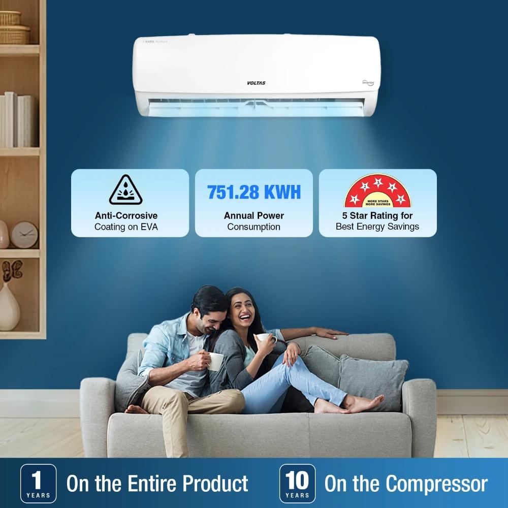 #Voltas 1.5 Ton 5 Star Convertible Inverter Split AC Vertis Magnum