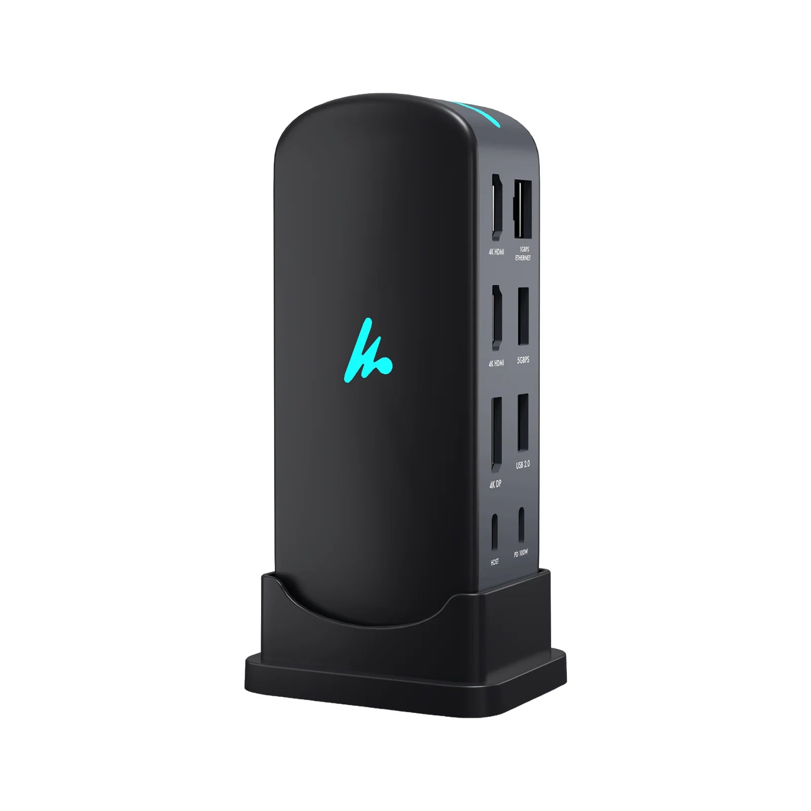 WOZOYO 14-in-1 USB Type-C Docking Station Hub with multiple ports, sleek design, and power delivery capability.