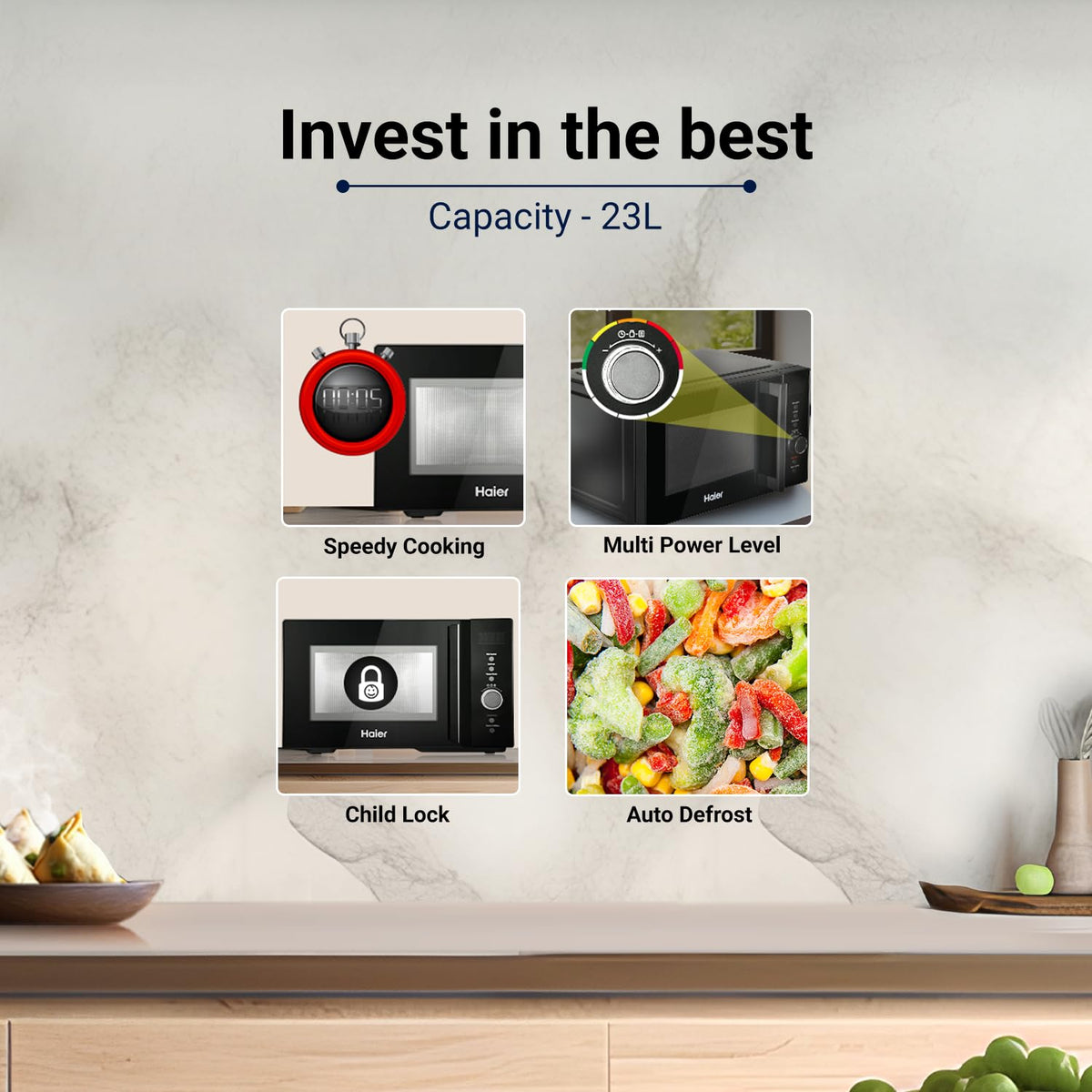 Haier 23L Solo Microwave Oven