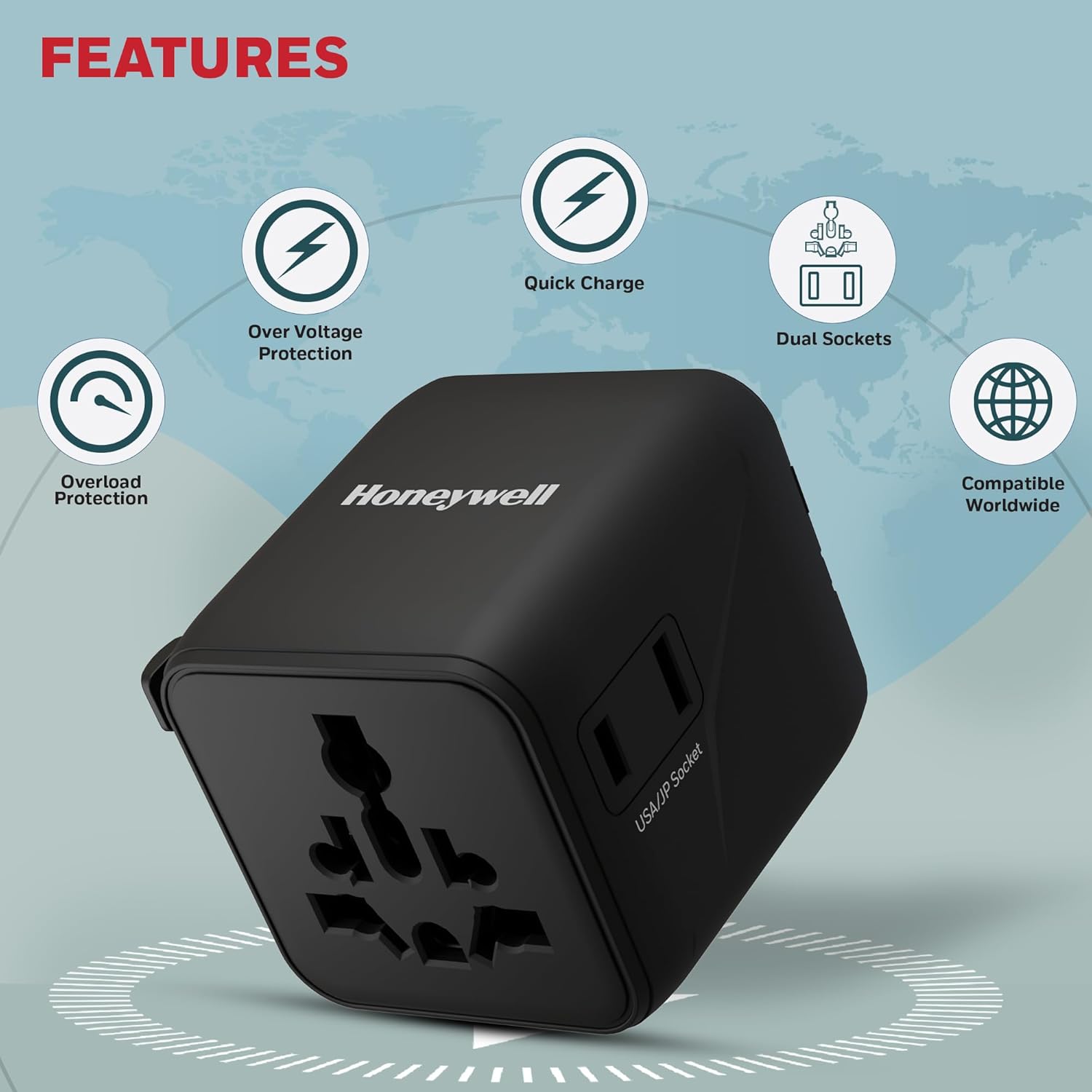 #Color_Black Honeywell World Travel Adapter