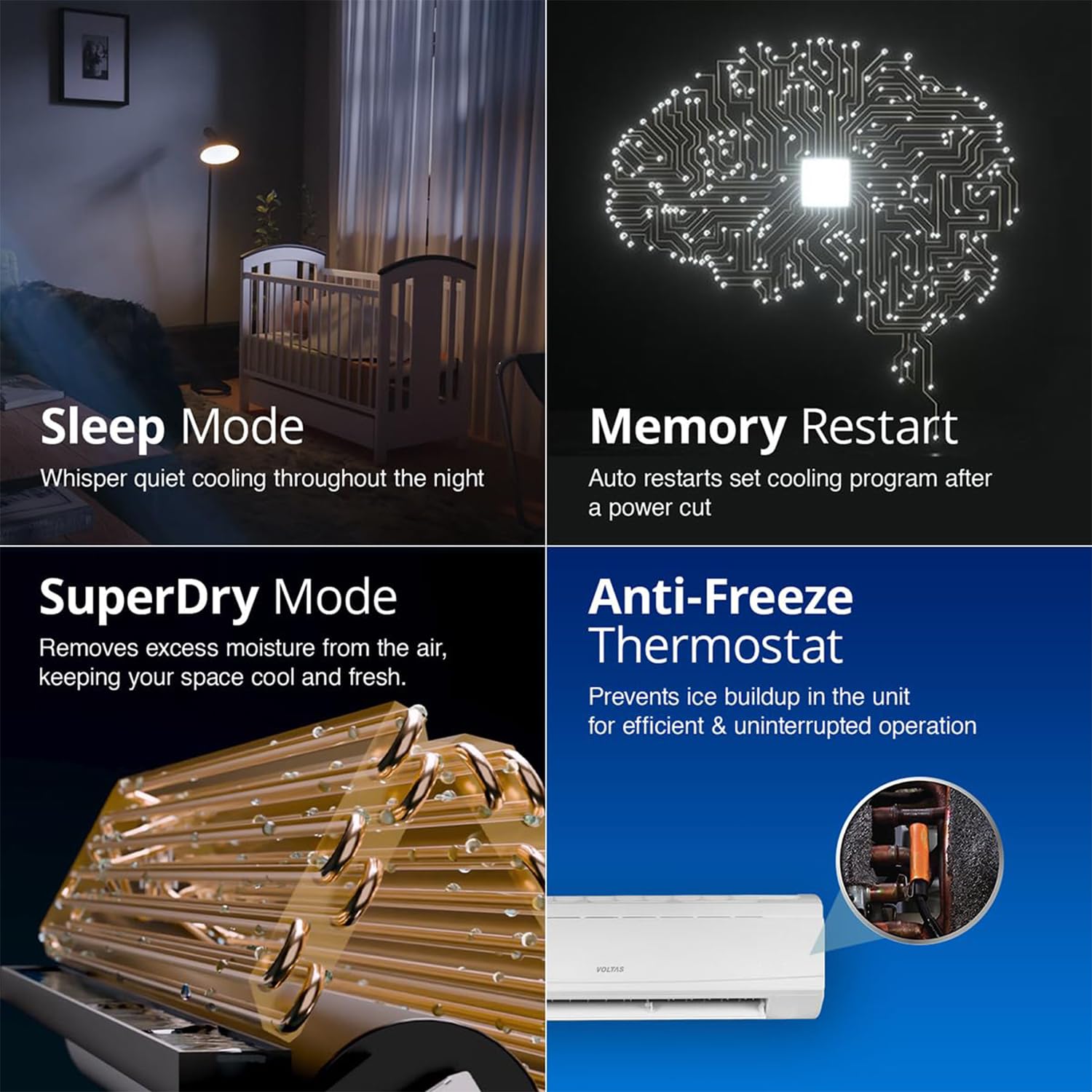 #Voltas 1.5 Ton 3 Star Fixed Speed Split AC