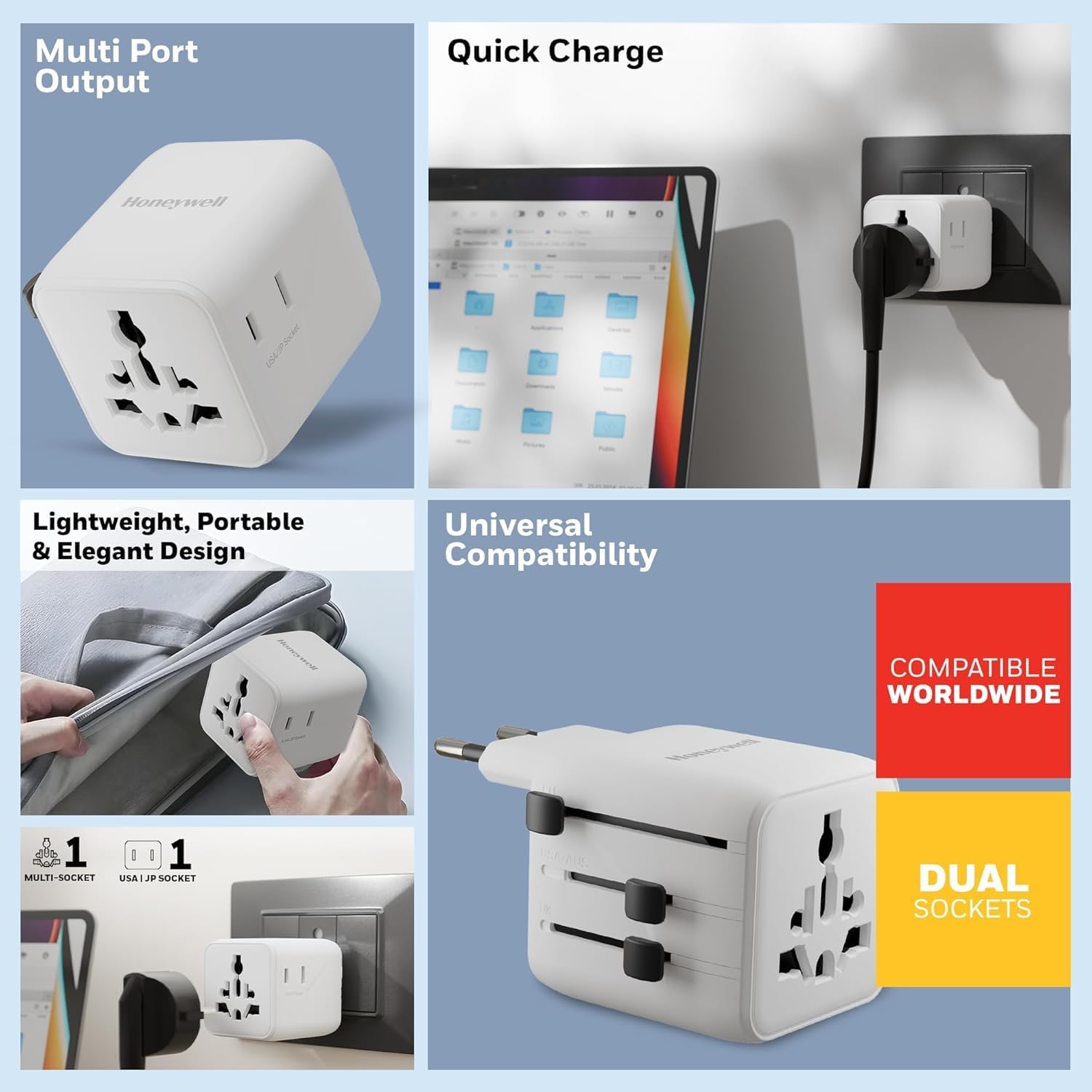 #Color_White Honeywell World Travel Adapter