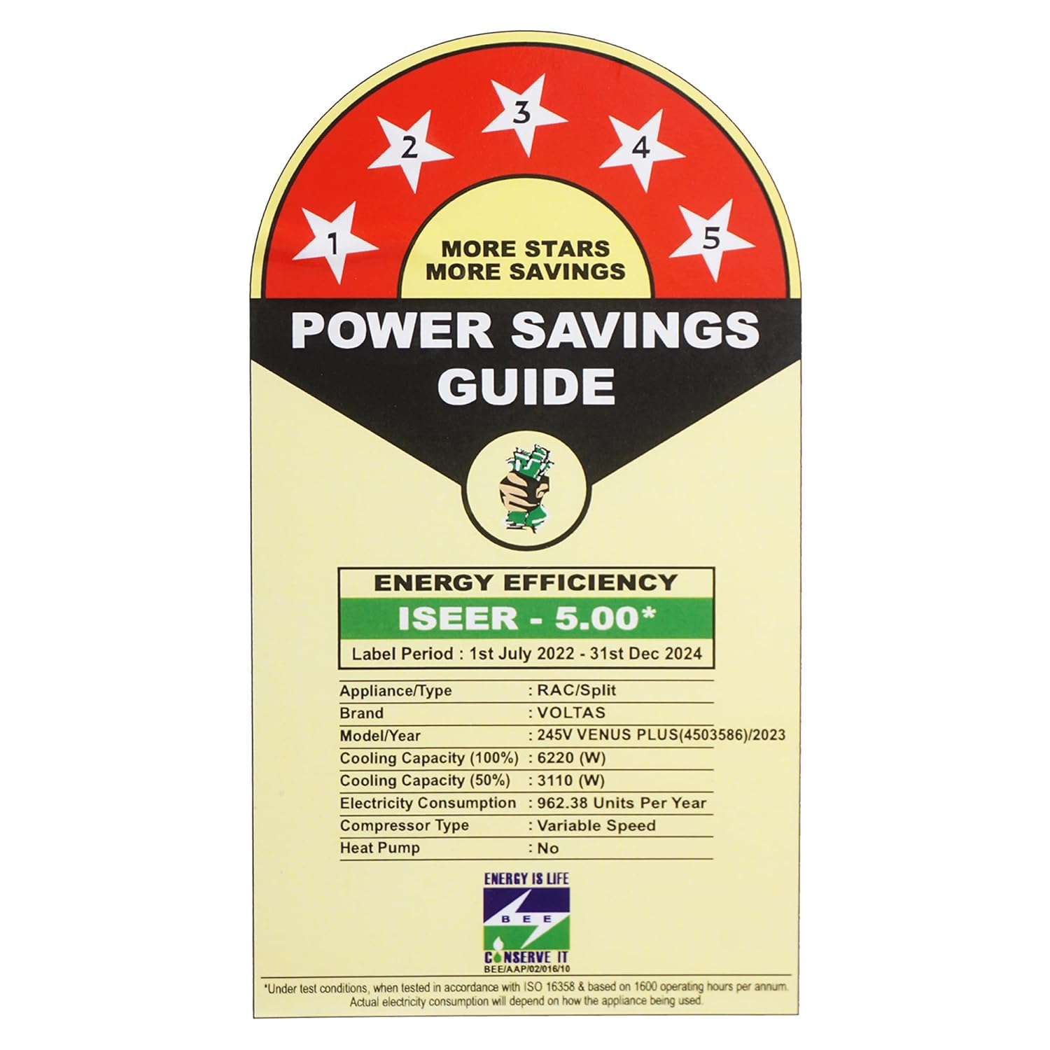 #Voltas 2 Ton 5 Star Inverter Split AC Venus Plus