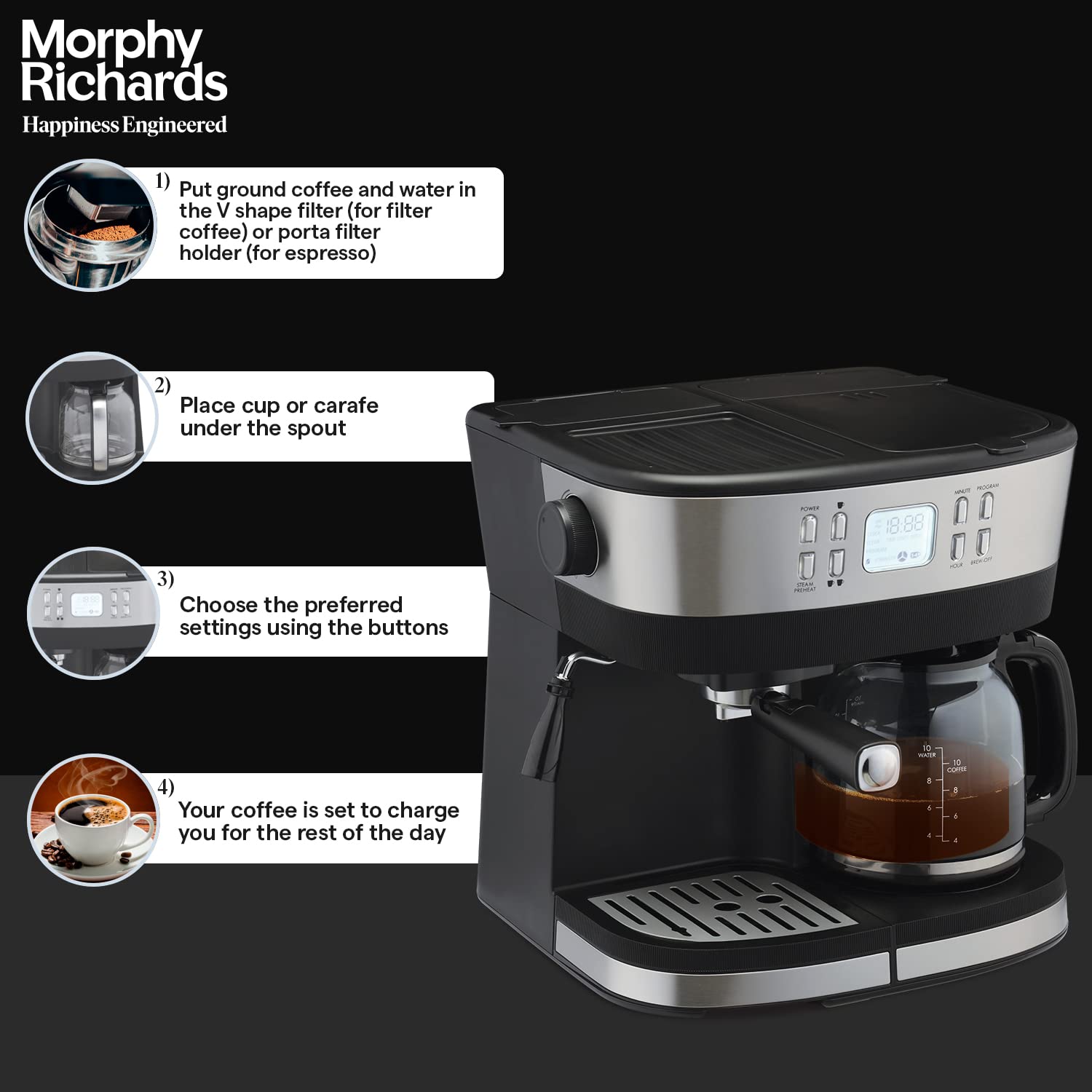 DuoPresso 2-in-1 Coffee Maker | Espresso & Drip