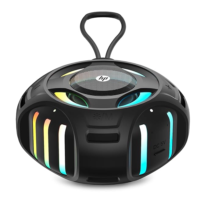 HP S300 Wireless Bluetooth Speaker- Portable Compact Speaker with Rich Sound- Built-in Microphone- and Long Battery Life β Black HP S300 Wireless Bluetooth Speaker- Portable Compact Speaker with Rich Sound- Built-in Microphone- and Long Battery Life β Black