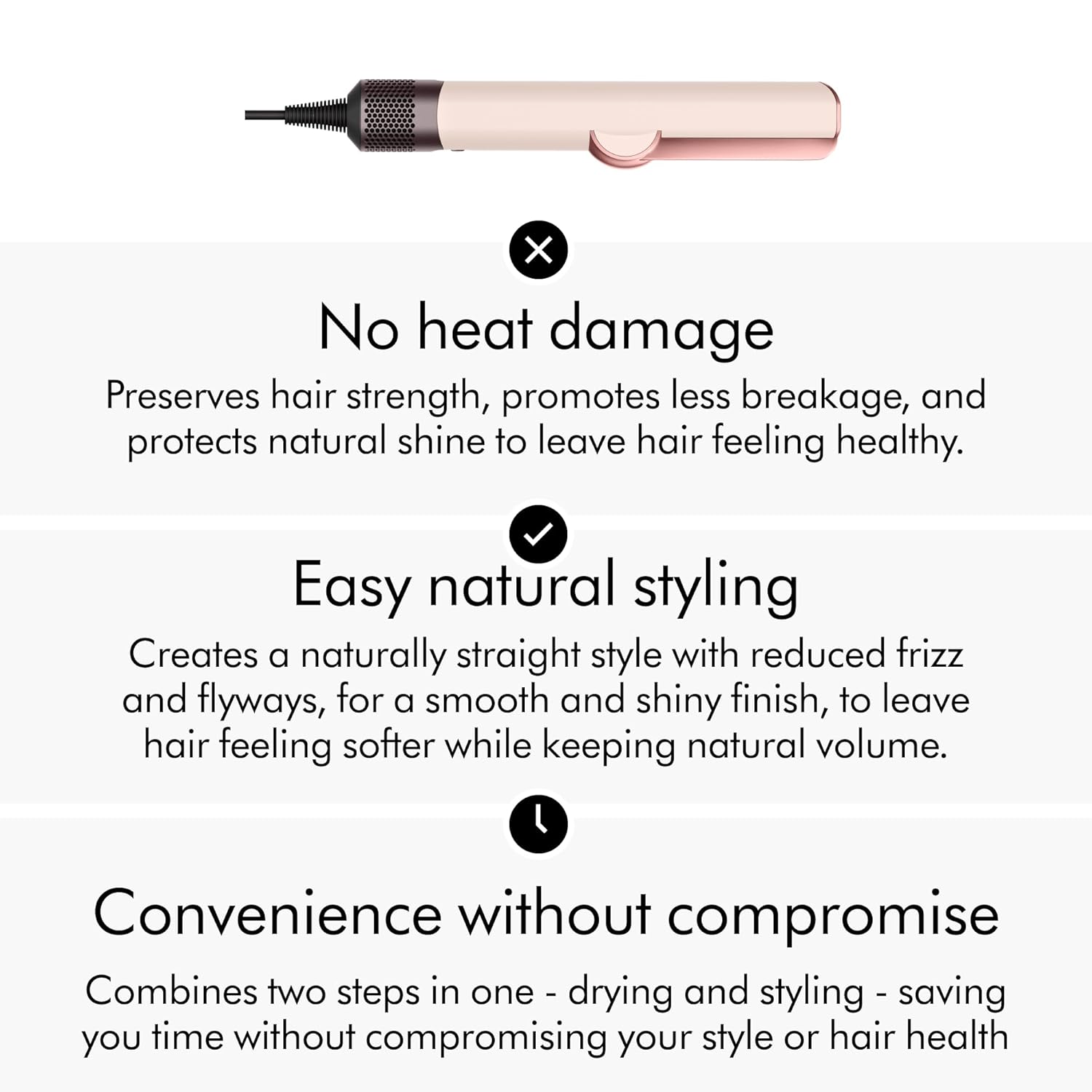 #Dyson Airstrait Straightener Ceramic rose Gold HT01
