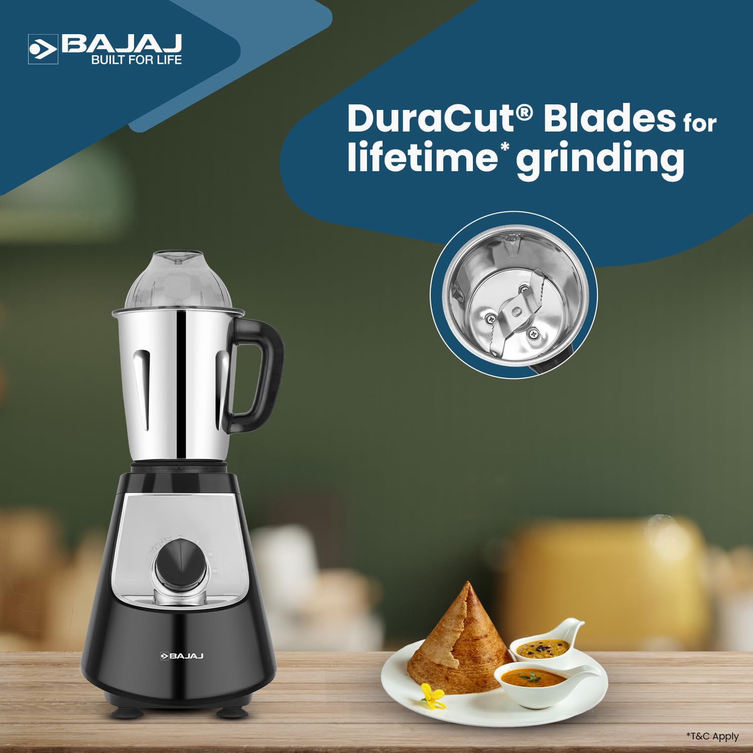 Bajaj Military Series Evoque 1000W Mixer Grinder