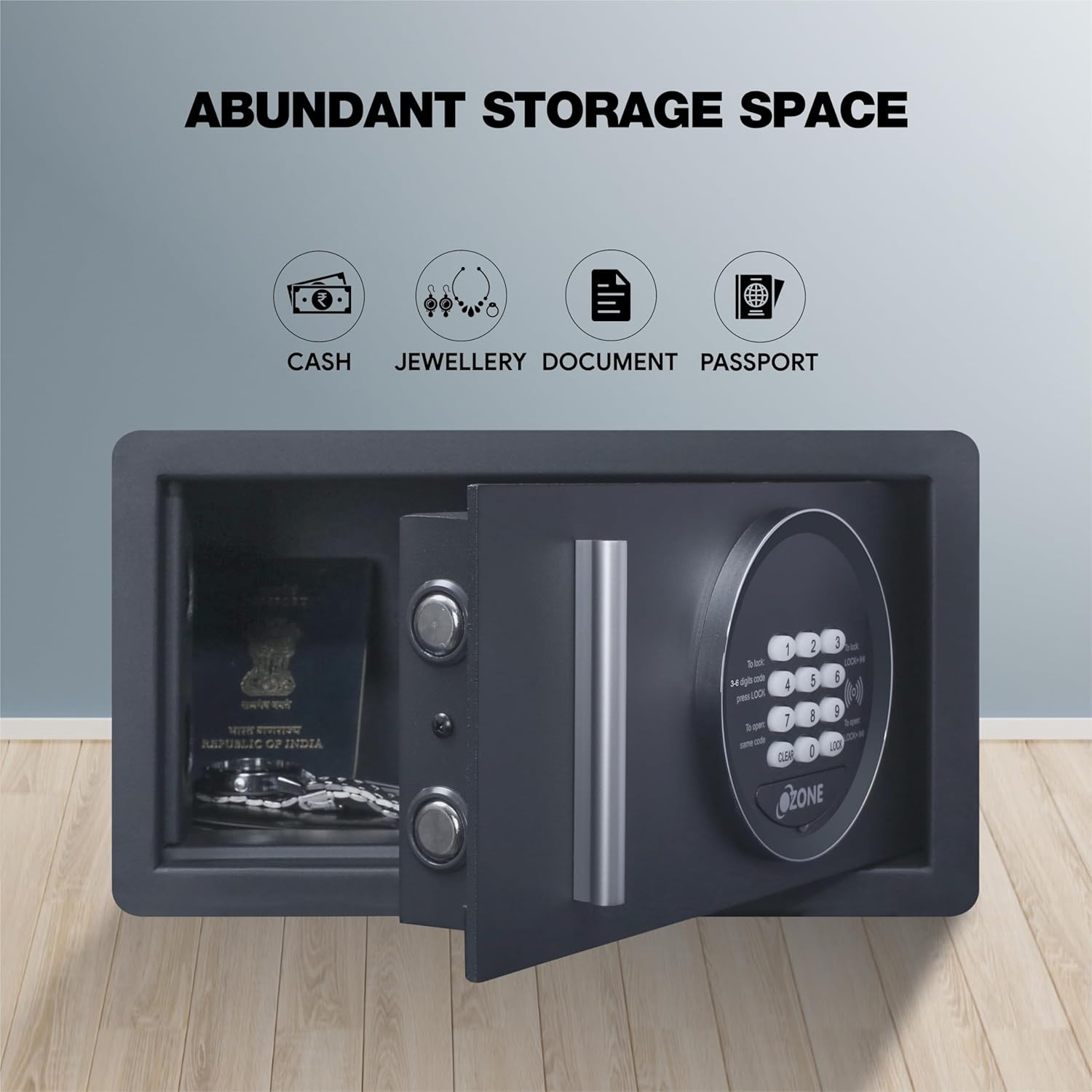 Ozone 9.8 L Digital Safe Locker